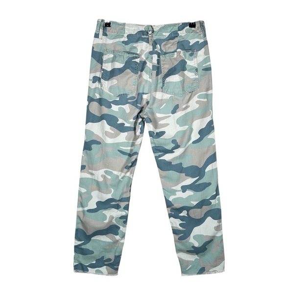 MOTHER The Shaker Chop Crop in Blue Green Camo - Picture 6 of 16
